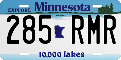MN license plate 285RMR