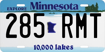MN license plate 285RMT