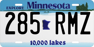 MN license plate 285RMZ