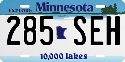 MN license plate 285SEH