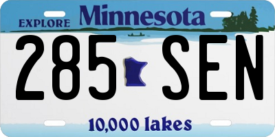 MN license plate 285SEN