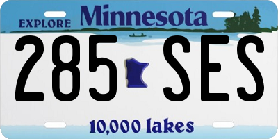 MN license plate 285SES