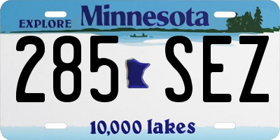 MN license plate 285SEZ