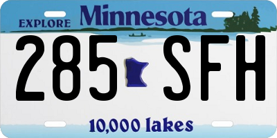 MN license plate 285SFH