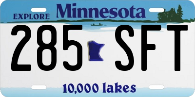 MN license plate 285SFT