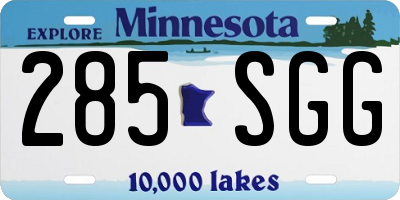 MN license plate 285SGG