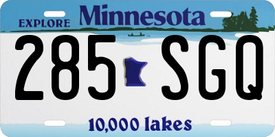 MN license plate 285SGQ