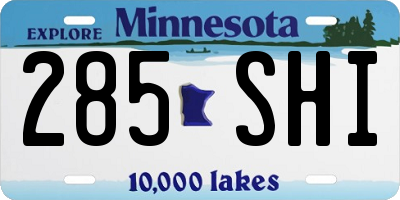 MN license plate 285SHI