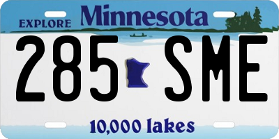 MN license plate 285SME