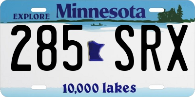 MN license plate 285SRX