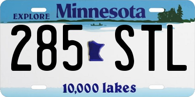 MN license plate 285STL