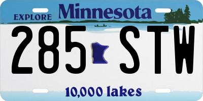 MN license plate 285STW