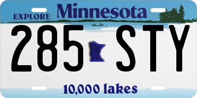 MN license plate 285STY