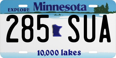 MN license plate 285SUA