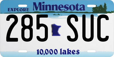 MN license plate 285SUC