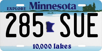 MN license plate 285SUE