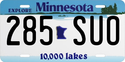 MN license plate 285SUO