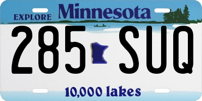 MN license plate 285SUQ