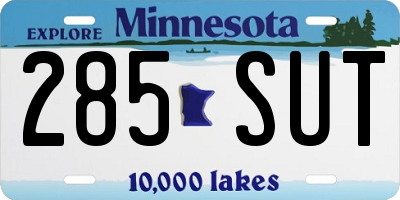 MN license plate 285SUT