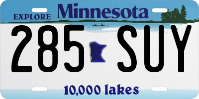 MN license plate 285SUY