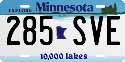MN license plate 285SVE