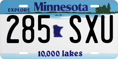 MN license plate 285SXU