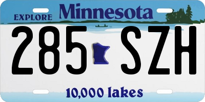 MN license plate 285SZH