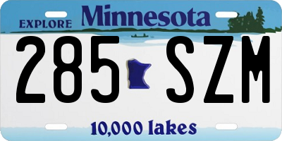 MN license plate 285SZM