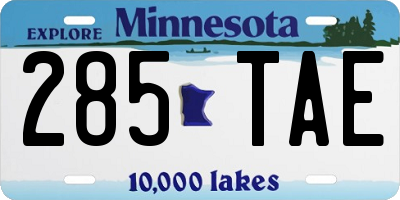 MN license plate 285TAE
