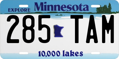 MN license plate 285TAM