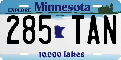 MN license plate 285TAN