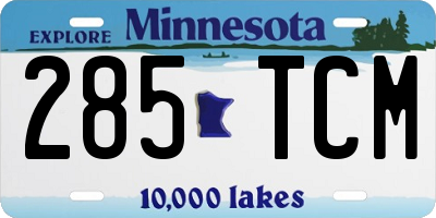 MN license plate 285TCM