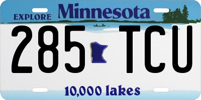 MN license plate 285TCU