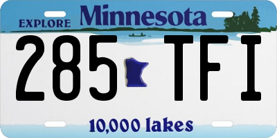 MN license plate 285TFI