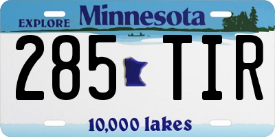 MN license plate 285TIR