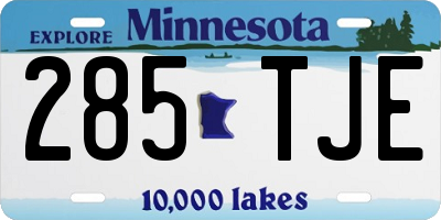 MN license plate 285TJE
