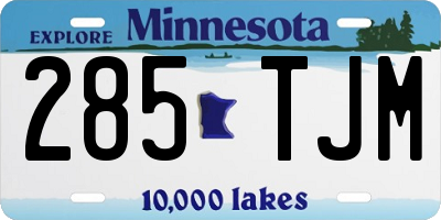 MN license plate 285TJM