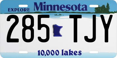 MN license plate 285TJY