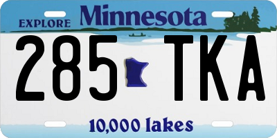 MN license plate 285TKA