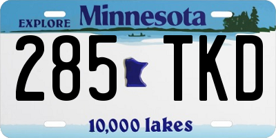 MN license plate 285TKD