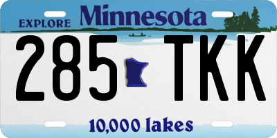 MN license plate 285TKK