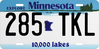 MN license plate 285TKL