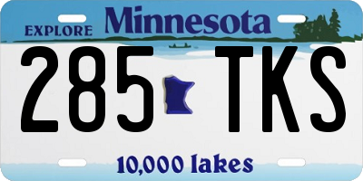 MN license plate 285TKS