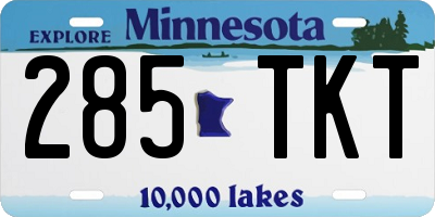 MN license plate 285TKT