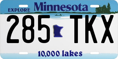 MN license plate 285TKX