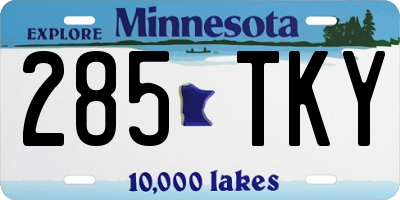 MN license plate 285TKY