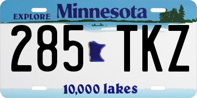 MN license plate 285TKZ