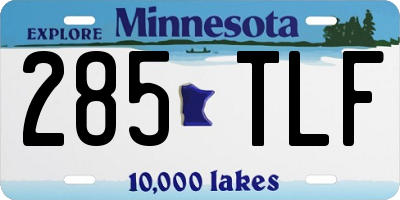 MN license plate 285TLF
