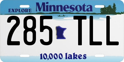 MN license plate 285TLL