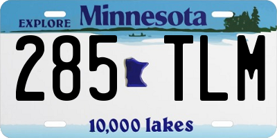 MN license plate 285TLM